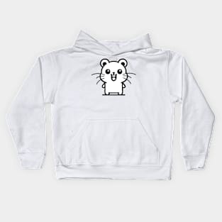 Joyful Hamster: Spreading Smiles with a Grin Kids Hoodie